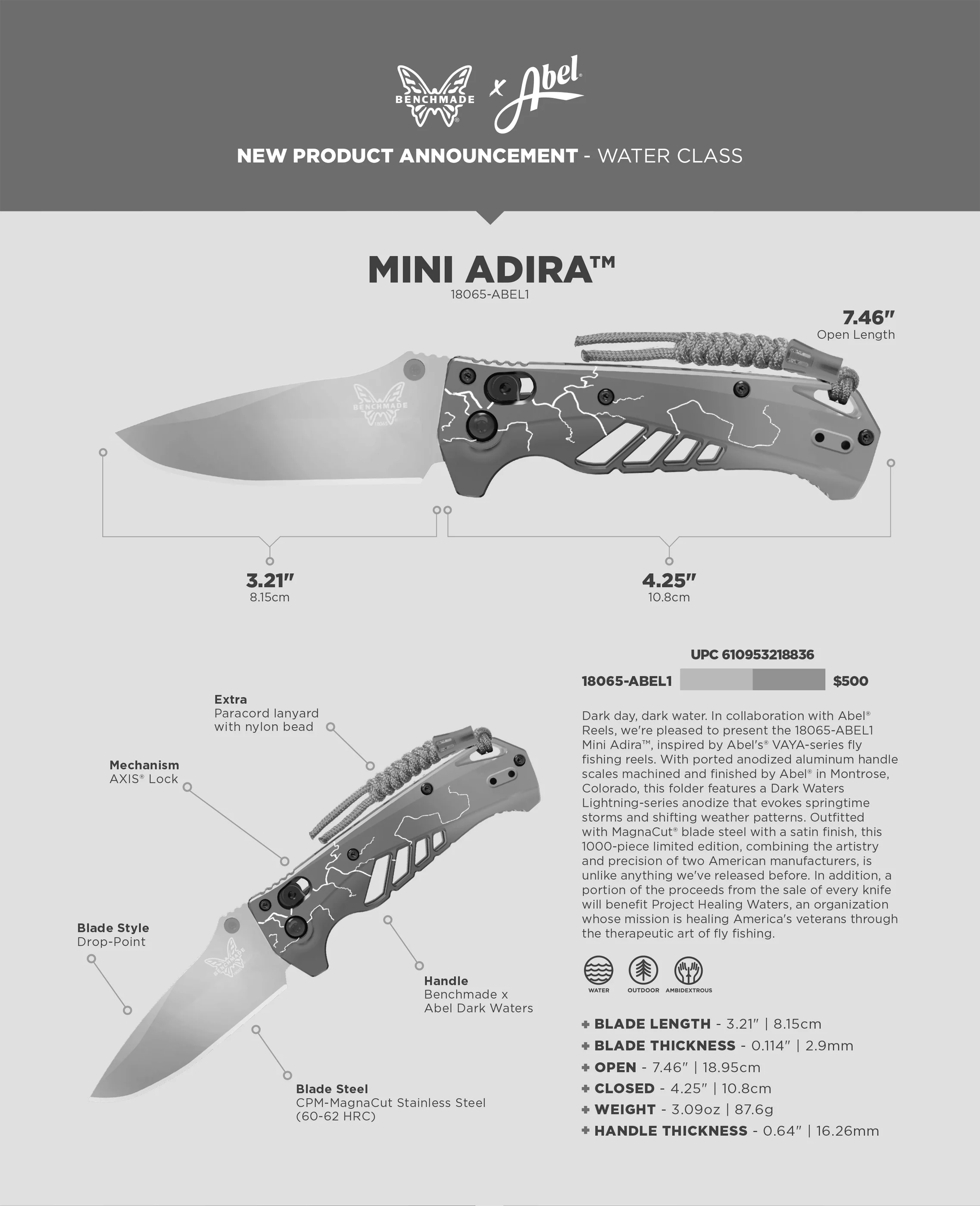 Abel x Benchmade Mini Adira Dark Waters Edition - Image 2