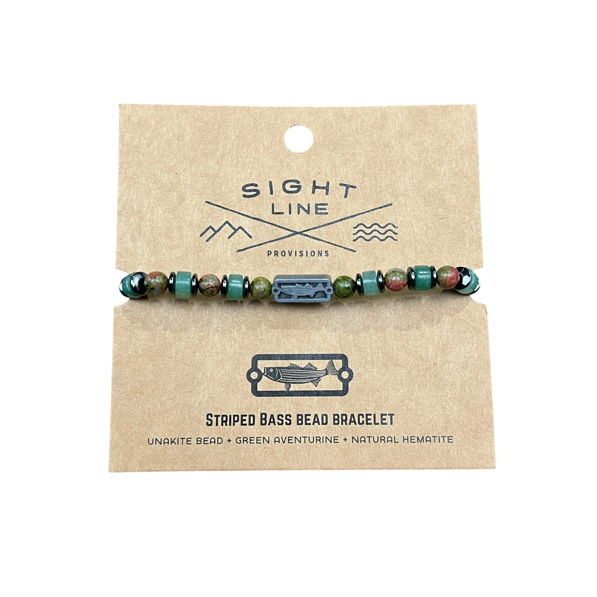 Sight Line Provisions Striped Bass Beaded Bracelet
